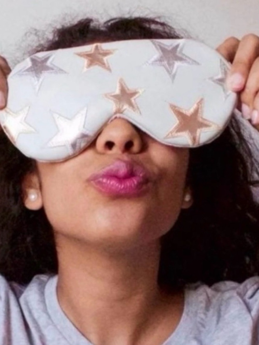FREE PEOPLE Starry Vegan Leather Eye Mask with removable Cooling Insert - Picture 4 of 16